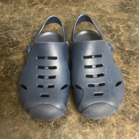 Okabashi Navy Rubber Slip On Sandals Kids Size 9 - Picture 3 of 7